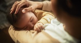 High Angle Portrait Breastfeeding
